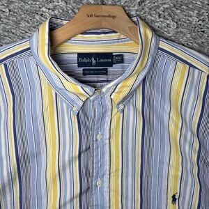Ralph Lauren 100 Two-Ply Cotton Button Down Shirt Mens 4XLT (Tall) Short Sleeve